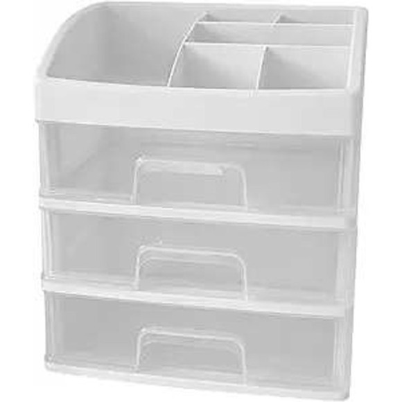 Cosmetic Organizer Makeup Storage 3-Drawer Bathroom Countertop Organizer - Picture 1 of 4